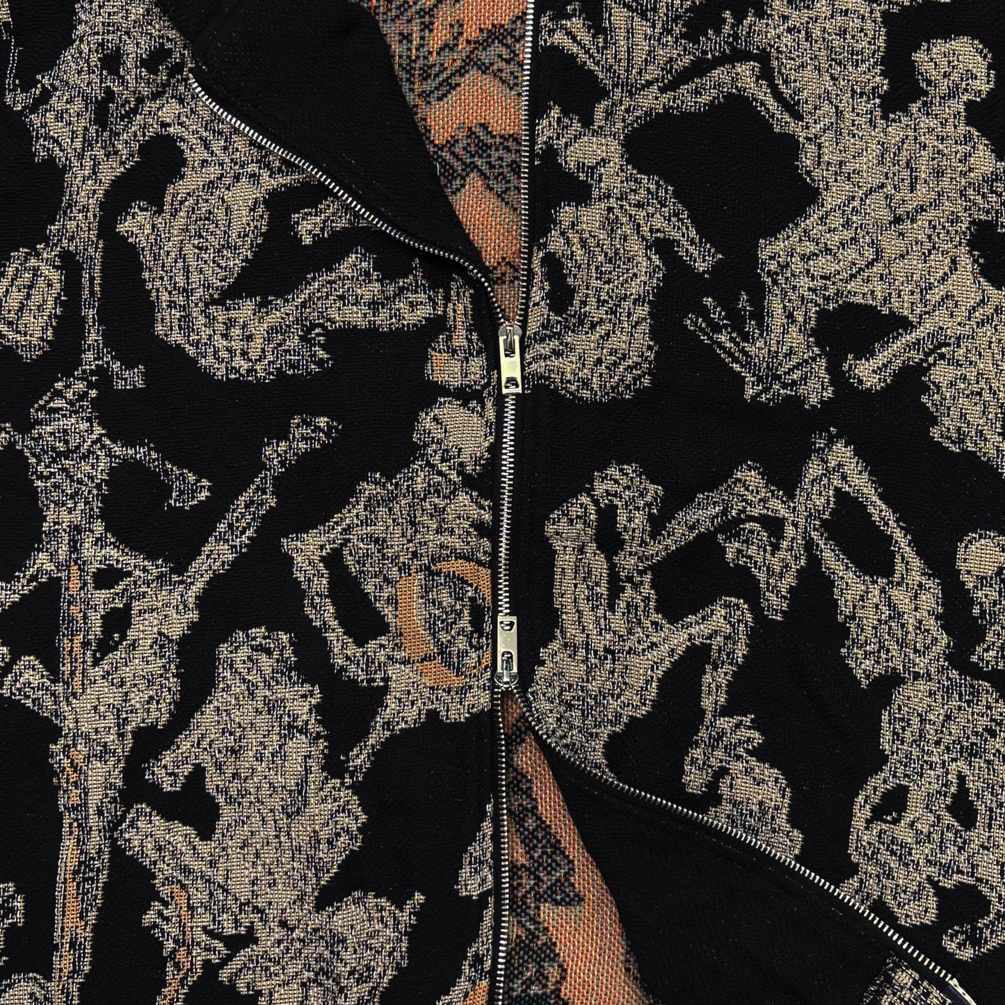 Skeleton zip-up hoodie