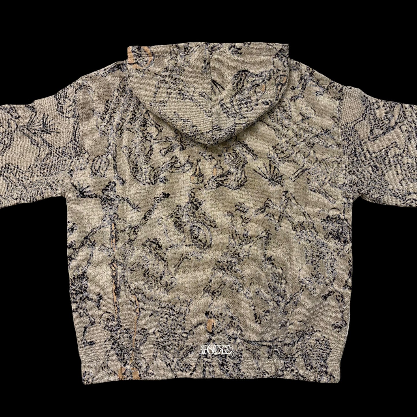 Skeleton zip-up hoodie