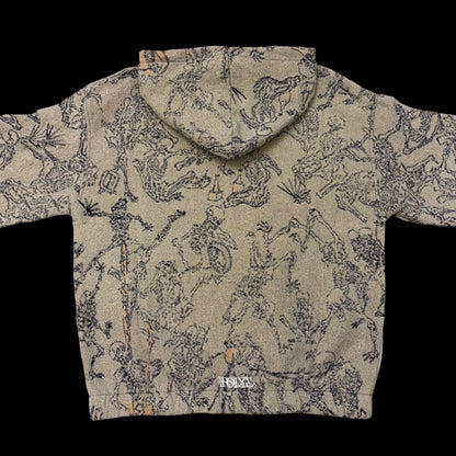 Skeleton zip-up hoodie