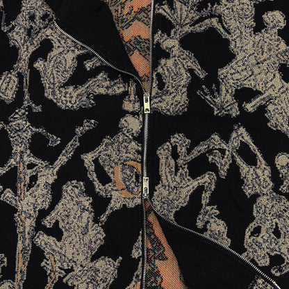 Skeleton zip-up hoodie