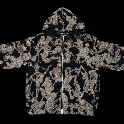 Skeleton zip-up hoodie